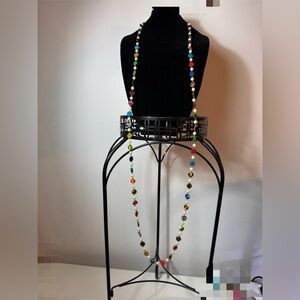 Ankara and Pearl Necklace